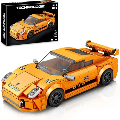 HIGH GODO Juego de construcción de autos de carreras de velocidad, mini deportivos MOC Cars, 338 piezas coleccionables 911 modelo de construcción,