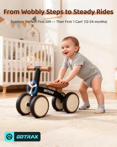 Miniatura 7 de Gotrax Baby Balance Bike 1-2 Years, 7" Front&Rear Silent Wheels, Sturdy Steel Frame 66 lbs Load, Quick 2-Min Assembly, CPC Certified, Comfortable