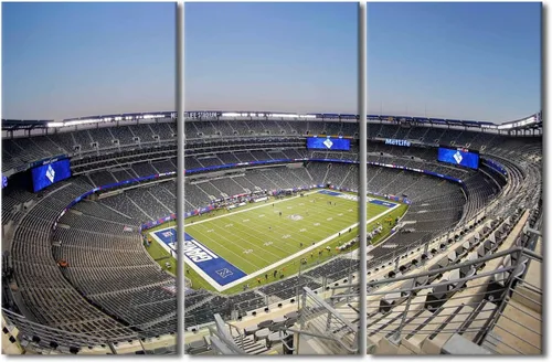 Miniatura 19 de 3 piezas de arte de pared deportivo del equipo de fútbol de los Vikings de Estados Unidos, pinturas de estadios deportivos Minnesota, Estados