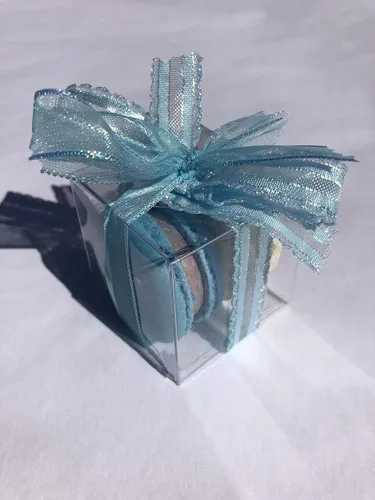 Miniatura 3 de Macarons franceses - Paquete de 5 unidades (azul y blanco)