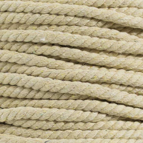 Miniatura 65 de Cuerda de algodón trenzado súper suave de 3 hebras (negro, 1 pulgada x 10 pies)