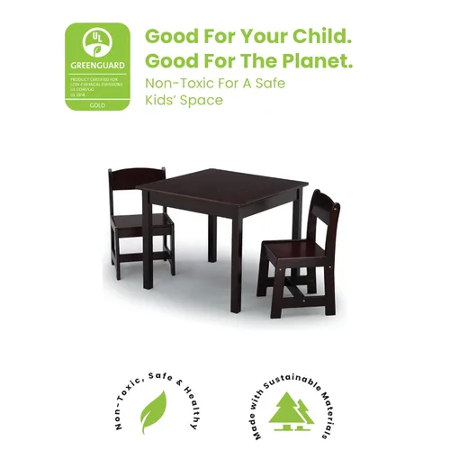Miniatura 3 de Delta Children MySize - Juego de mesa y silla de madera para niños (2 sillas incluidas), ideal para artes y manualidades, merienda, tareas y más