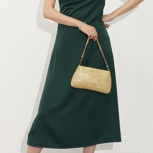 Miniatura 2 de Desy & Feeci Bolso de noche para mujer, bolso de mano completo con diamantes de imitación para mujer, dama, niña, novia, graduación, cóctel, fiesta