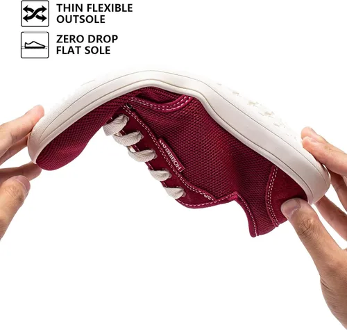Miniatura 5 de HOBIBEAR - Tenis minimalistas para hombre y mujer, ofrecen la sensación de estar descalzos, tenis anchos con suela plana