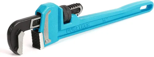 DURATECH Llave de tubo de 14 pulgadas resistente, ajustable, para fontanería, con mango de hierro fundido maleable, supera el estándar GGG