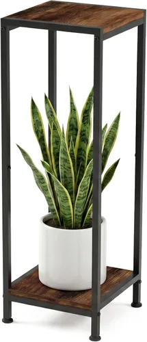 Miniatura 10 de TOSKING Soporte alto para plantas para interiores – Estante de metal moderno de 2 niveles, altura de 30 pulgadas y capacidad de 200 libras