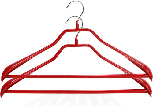 Miniatura 16 de Mawa by Reston Lloyd BodyForm Series - Percha de ropa antideslizante que ahorra espacio con barra para pantalones, 16-1/2 pulgadas, estilo 42/LS