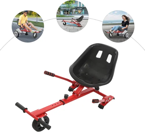Miniatura 5 de Accesorio de asiento para aeropatineta, asiento de equilibrio ajustable para scooter de 6.5 a 10 pulgadas, Hoverboard Go Kart con absorción