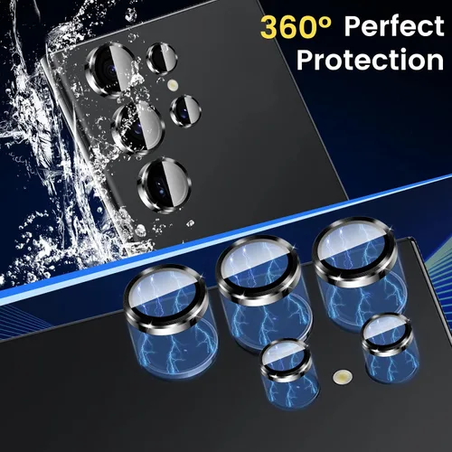 Miniatura 5 de Protectores de lente de cámara para Samsung Galaxy S23 Ultra, protectores individuales de lente de vidrio templado, ultrafinos resistentes a