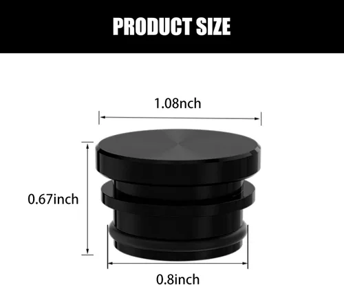 Miniatura 2 de 1 funda para encendedor de cigarrillos de automóvil, aleación de 0.68 x 1.1 pulgadas, anillo de goma antiaccidental, tapón sellado, accesorio