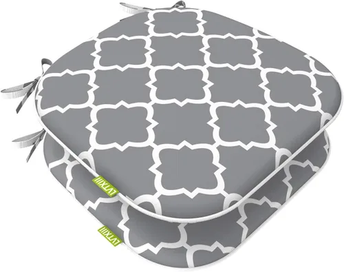 Miniatura 18 de LVTXIII - Cojines de asiento de patio de 16 pulgadas de profundidad x 17 pulgadas de ancho, cojines para sillas de exteriores, para todo tipo de gris