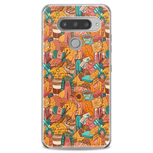 Miniatura 8 de Funda de repuesto para LG G7 ThinkQ Fit Velvet G6 V60 5G V50 V40 V35 V30 Plus W30 Otoño Slim Fit Café Suave Lindo Estampado de Calabaza Silicona