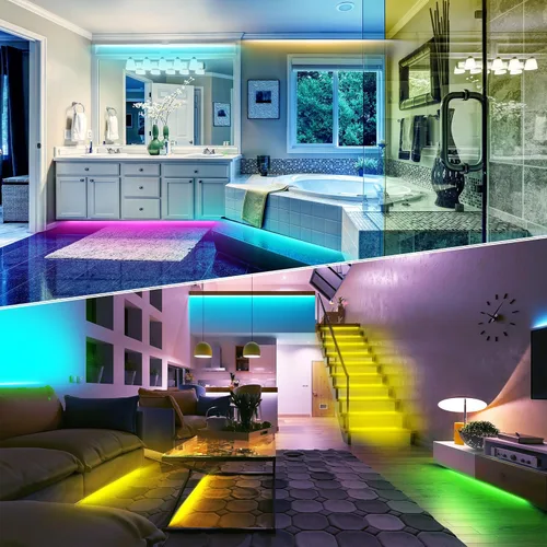 Miniatura 6 de NBBUFF Luces LED para dormitorio de 196 pies (2 rollos de 98 pies), tira de luces LED de sincronización de música con control remoto de 60 teclas