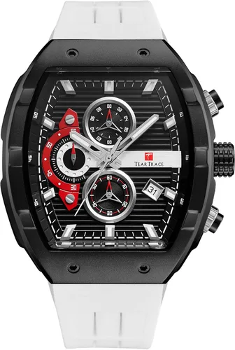 Miniatura 14 de Watches for Men Original Analog Quartz Waterproof Sport Mens Watches Tonneau Chronograph Luminous Fashion Unique Casual Watch with Silicone Strap