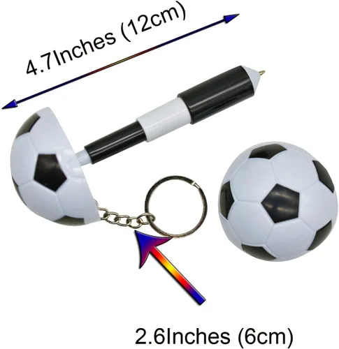 Miniatura 3 de 6 bolígrafos de fútbol novedosos bolígrafos de fútbol, bolígrafos temáticos deportivos, bolígrafo de gel retráctil para tinta azul