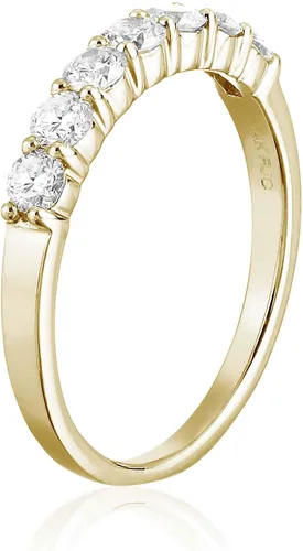 Miniatura 7 de AGS anillo de boda, certificado I1-I2 12 ct 14 quilates con 7 diamantes(color H-I)