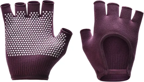 Miniatura 7 de Guantes de yoga antideslizantes sin dedos, ideales para pilates, barras, yoga de aire y entrenamientos de fitness, tela transpirable con agarre
