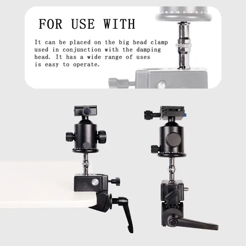 Miniatura 5 de KuuGuu Adaptador de trípode de tornillo roscado, convertidor de metal estándar de 1/4 a 3/8 pulgadas, adaptador de espiga para soporte de flash