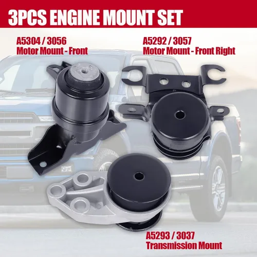Miniatura 3 de Juego de Soporte de Motor del Motor y Soporte de Transmisión Compatible con Ford Escape 2.0L 3.0L 2001-2004, Mazda Tribute 2.0L 3.0L 2001-2004