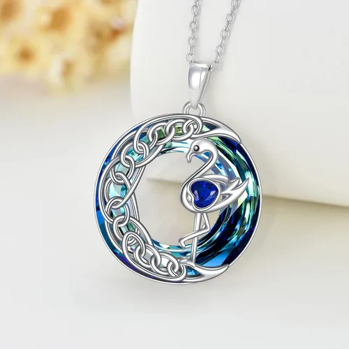 Miniatura 5 de TOUPOP Regalo del día de la madre para mamá, collar de flamenco para mujer, plata de ley 925, colgante de flamenco, regalo de flamenco para ella