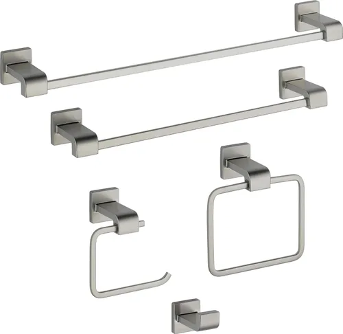 Miniatura 2 de Delta 77535-SS Ara - Accesorio de baño con gancho para toallas individuales en acero inoxidable Acero inoxidable brillante