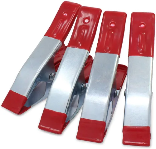 Miniatura 2 de ESUMIC® Abrazaderas de resorte de metal A de 4 x 6 pulgadas, abrazaderas de resorte de metal de alta resistencia, soporte de agarre con punta Rojo