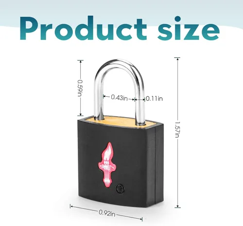 Miniatura 3 de Paquete de 8 candados TSA para maleta, candado de equipaje TSA para maletas, maletas y fundas de armas, cerradura de seguridad de latón macizo