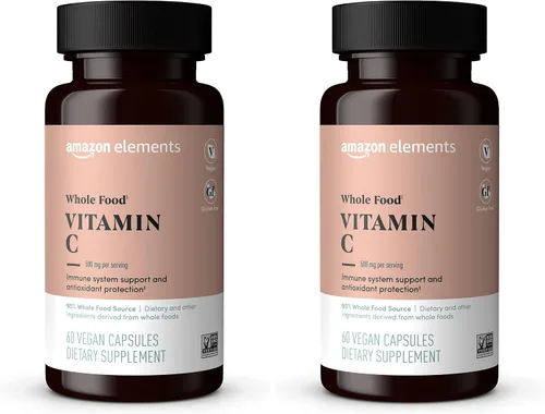 Miniatura 6 de Amazon Elements - Vitamina C integral, 95% fuente de alimentos integrales, ingredientes dietéticos y otros derivados de alimentos integrales