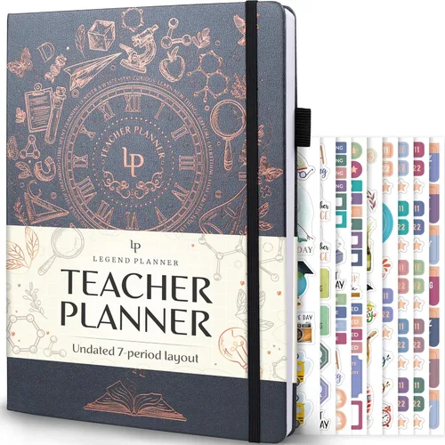Miniatura 9 de Planificador para Maestros Legend – Libro de Planes de Lecciones Sin Fecha para Maestros con Calendarios Semanales y Mensuales - Organización