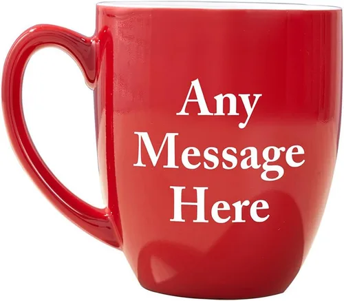 Miniatura 5 de GiftsForYouNow Any Message Here Black Bistro - Taza de café personalizada, taza de café de cerámica, 16 onzas, taza de café con nombre