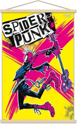 Trends International Marvel Spider-Man: Across The Spider-Verse - Póster de pared de Spider-Punk, 22.37 x 34.00 pulgadas, paquete de impresión