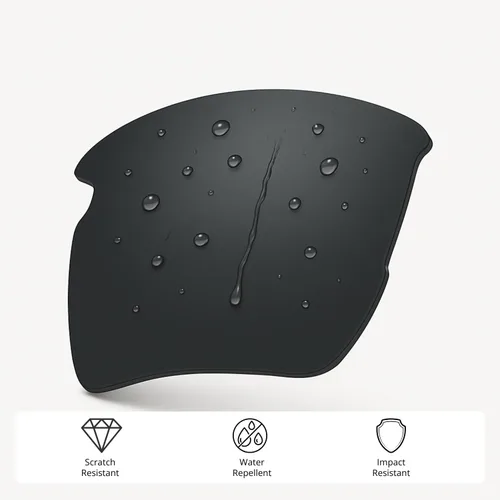 Miniatura 5 de Dynamix Lentes de repuesto polarizadas para Oakley Flak Jacket XLJ Fácil de instalar Ajuste perfecto Negro sólido