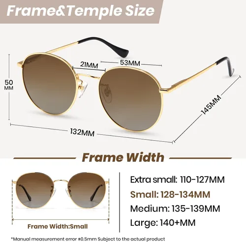 Miniatura 4 de Veda Tinda Vision Gafas de sol redondas pequeñas vintage clásicas retro para mujeres y hombres, protección UV400 con cadena