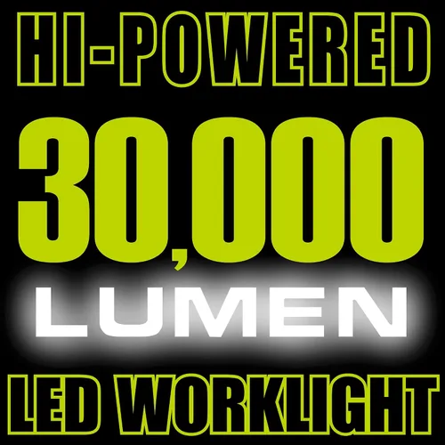 Miniatura 2 de PowerSmith Luz de trabajo LED de doble cabezal de 30,000 lúmenes con trípode de metal ajustable de 80 pulgadas con bloqueo giratorio y cable