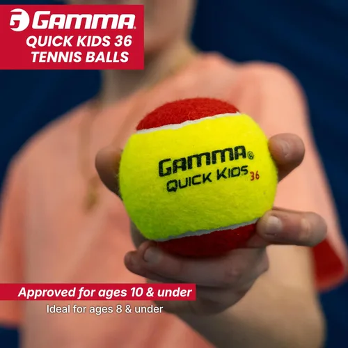 Miniatura 5 de GAMMA Quick Kids Training Tennis Balls for Kids & Beginners, Low-Compression Core Reduces Speed & Bounce, Great for Tennis Practice, USTA & ITF