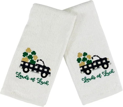 Miniatura 29 de Serafina Home Toallas de mano de baño irlandesas del día de San Patricio: suave y absorbente para invitados de cocina con bordado de trébol verde