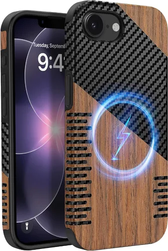 Miniatura 41 de Funda magnética ZZDZZ compatible con iPhone 14 Plus [Compatible con Magsafe] Diseño de cuero premium TPU híbrido a prueba de golpes (Negro)