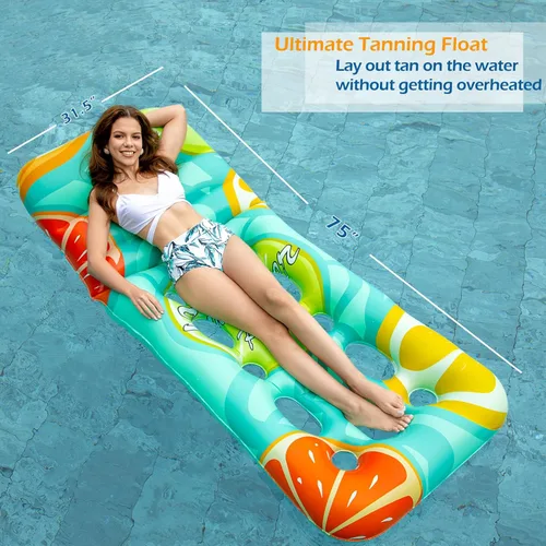 Miniatura 5 de Jasonwell Flotador Inflable de Piscina para Adultos - Flotadores de Piscina Sillón Flotante Balsa de Silla Flotante con Respaldo Ajustable