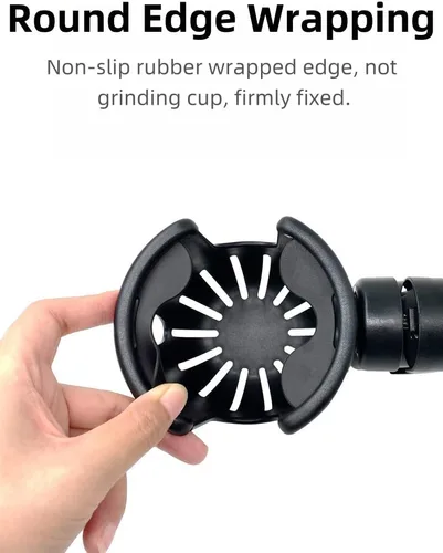 Miniatura 2 de Soporte versátil 2 en 1 para teléfono celular para bicicleta y cochecito - Jaula universal para botellas de agua para ciclistas, soporte para Negro
