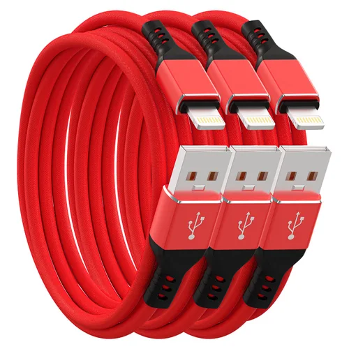 Miniatura 10 de Ironten Cable de carga para iPhone, certificado MFi de Apple, 1 paquete de 6 pies, color azul, largo, de carga rápida, sincronización de datos