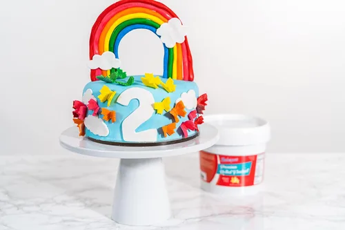 Miniatura 6 de Bakerpan Fondant blanco enrollado prémium para decoración de pasteles, sabor a vainilla, 4.4 onzas (fabricado en Estados Unidos)