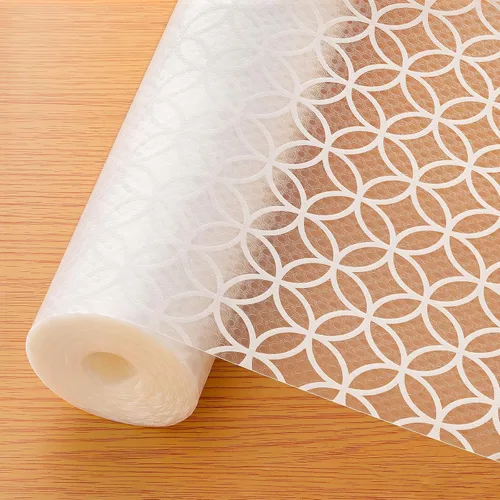 Miniatura 23 de Cooyes Revestimiento de estante para armarios de cocina, forro de cajón impermeable no adhesivo, material EVA duradero, papel de estante fácil