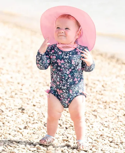 Miniatura 2 de RuffleButts - Gorro de sol para bebés y niñas pequeñas con protección solar UPF 50+ y ala ancha