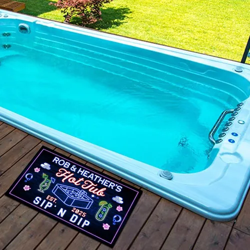 Miniatura 2 de V VIBEPY Felpudo personalizado para bañera de hidromasaje, decoración de bañera de hidromasaje, decoración de baño, 16 x 24 pulgadas, 30 x 18 17