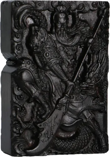 Miniatura 9 de Caja de carcasa de madera de ébano negro natural tallada para módulo Zippo (Serpiente Cobra)