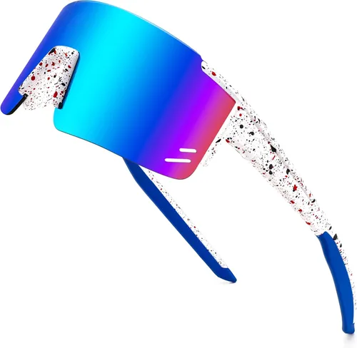 FEISEDY Gafas de sol para niños, gafas de sol de béisbol juveniles, UV400, deportes, adolescentes, ciclismo, sombras para niños y niñas de 8 a 16