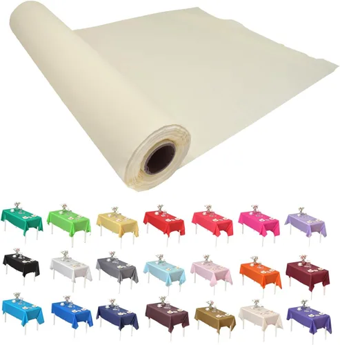 Miniatura 144 de Rollo de plástico para cubierta de mesa color verde manzana, 40 pulgadas x 100 pies, rollo de plástico resistente para cubierta de mesa de banquetes