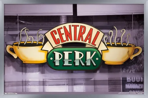 Miniatura 11 de Trends International Friends - Póster de pared de Central Perk, 14.725 x 22.375 pulgadas, versión enmarcada de madera de granero