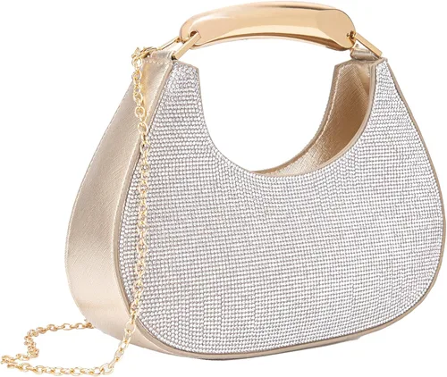 Bolsos de noche para mujer, bolso cruzado brillante con diamantes de imitación, bolso cruzado para boda, graduación, fiesta, club