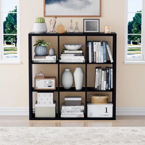Miniatura 36 de VDNEND Organizador de Almacenamiento en Cubos Estantería, Estante Cúbico Decorativo de 11 pulgadas con Respaldo Abierto y Borde Engrosado, Marrón